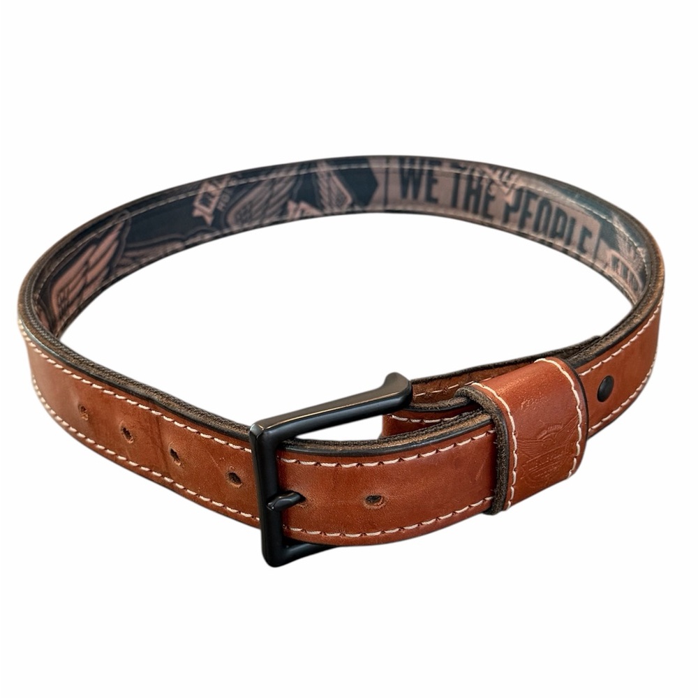 We The People Sz 42 Independence Leather Gun Belt Reinforced Scuba Nylon EDC